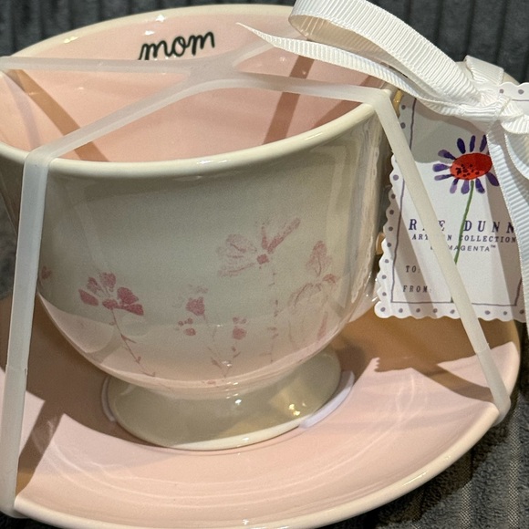 Rae Dunn Pink Blossom Teacup and Saucer - Picture 2 of 7